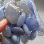 Irregular Shape Tumbled stone - Blue Chalcedony - 0.5 kg Pack